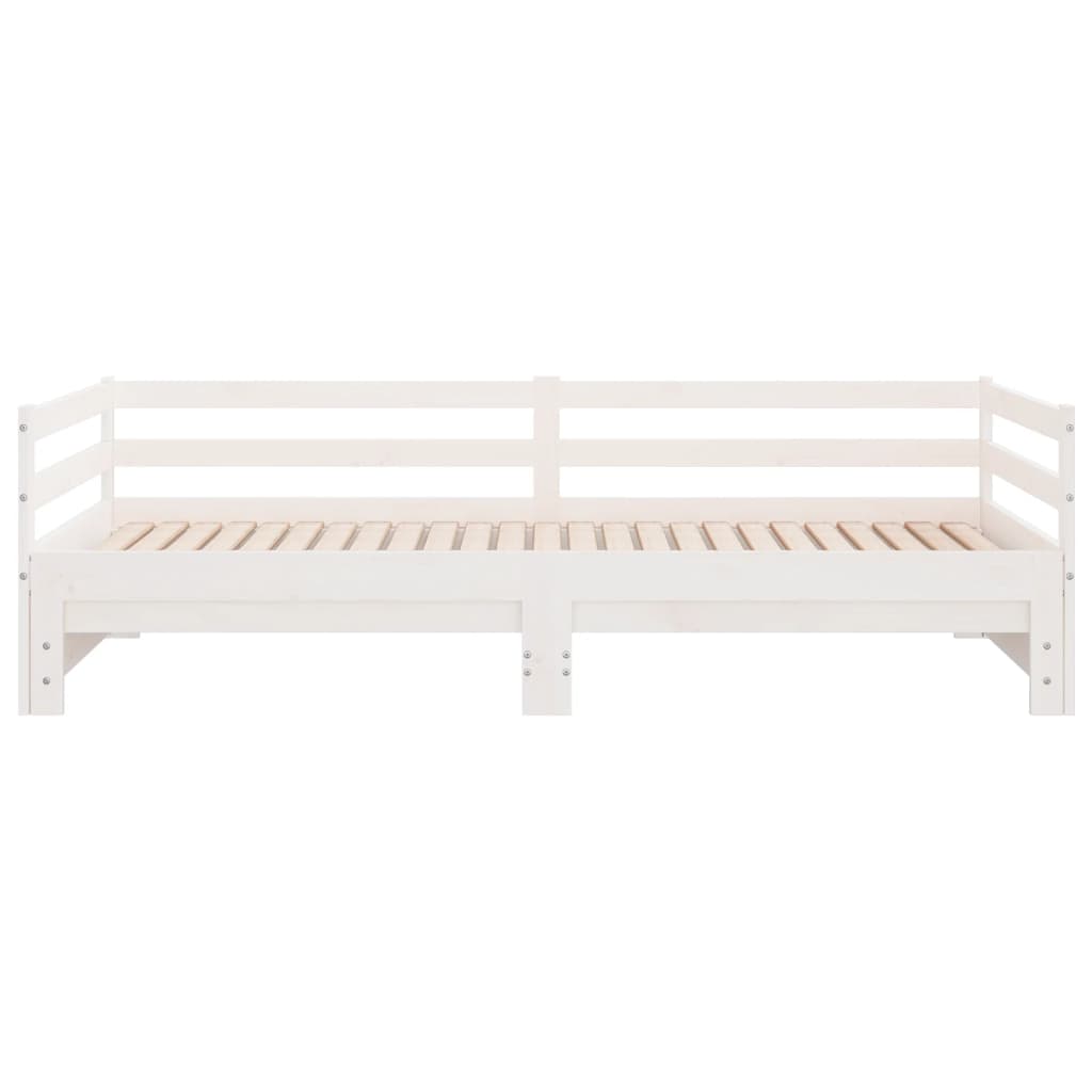 Pull-out day bed without mattress white 80x200 cm