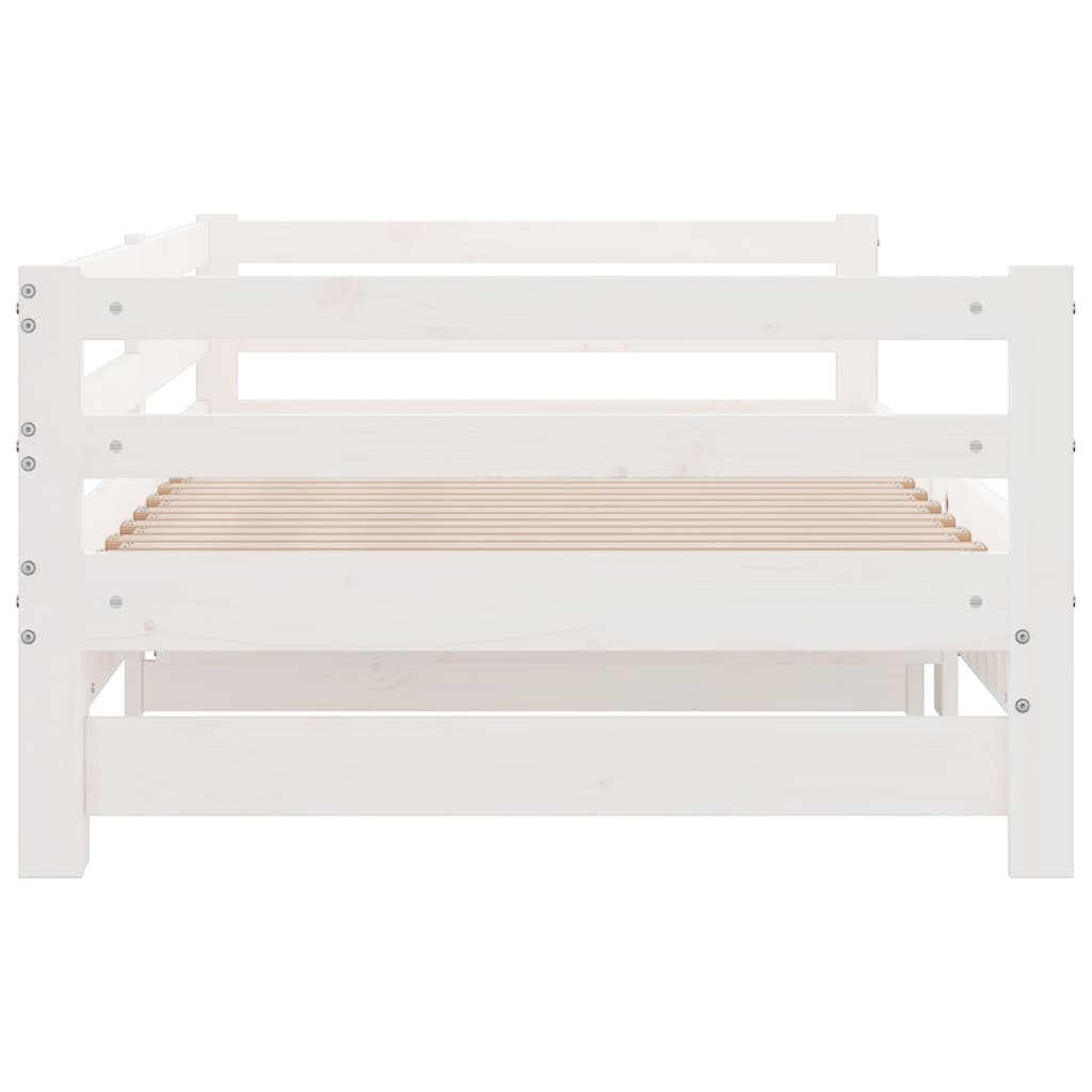 Pull-out day bed without mattress white 80x200 cm