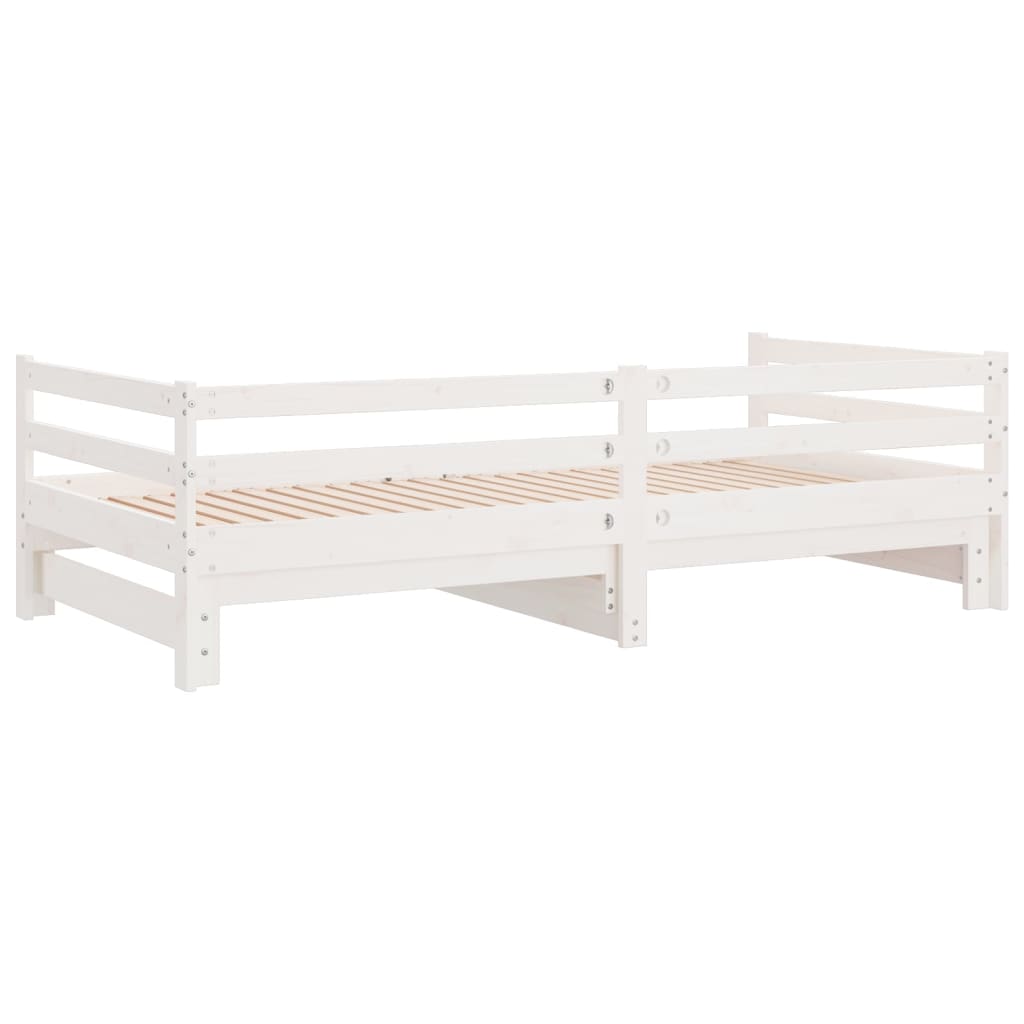 Pull-out day bed without mattress white 80x200 cm