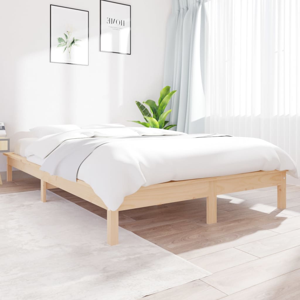 Solid wood bed 120x200 cm pine