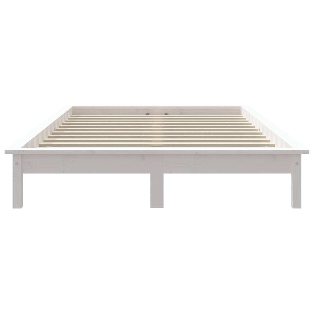 Solid wood bed white 120x200 cm pine