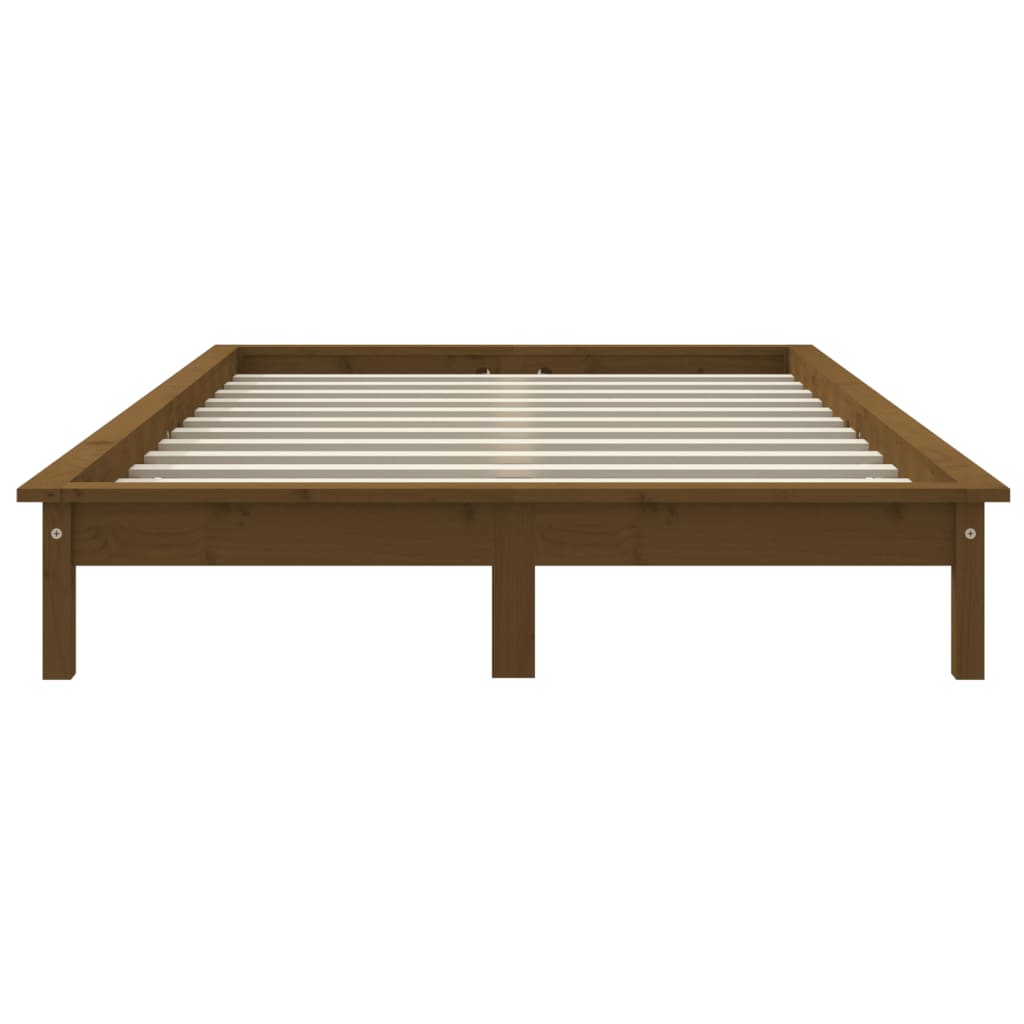 Solid wood bed honey brown 180x200 cm pine