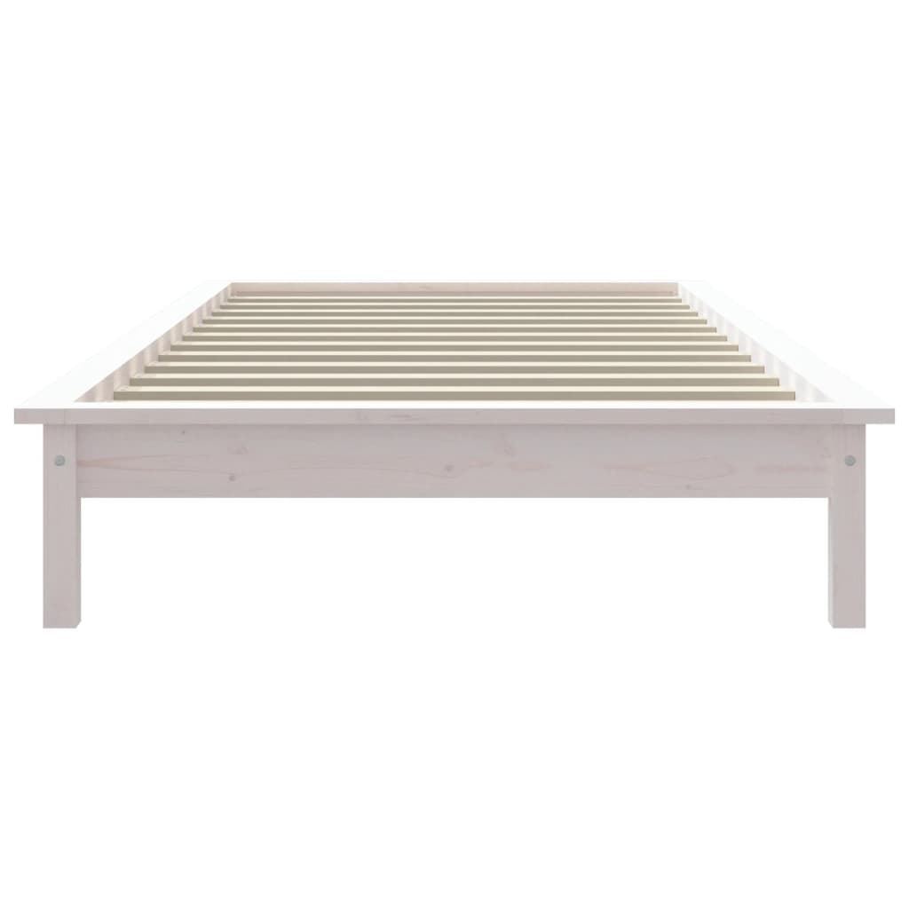 Solid Wood Bed White 90x190 cm Pine