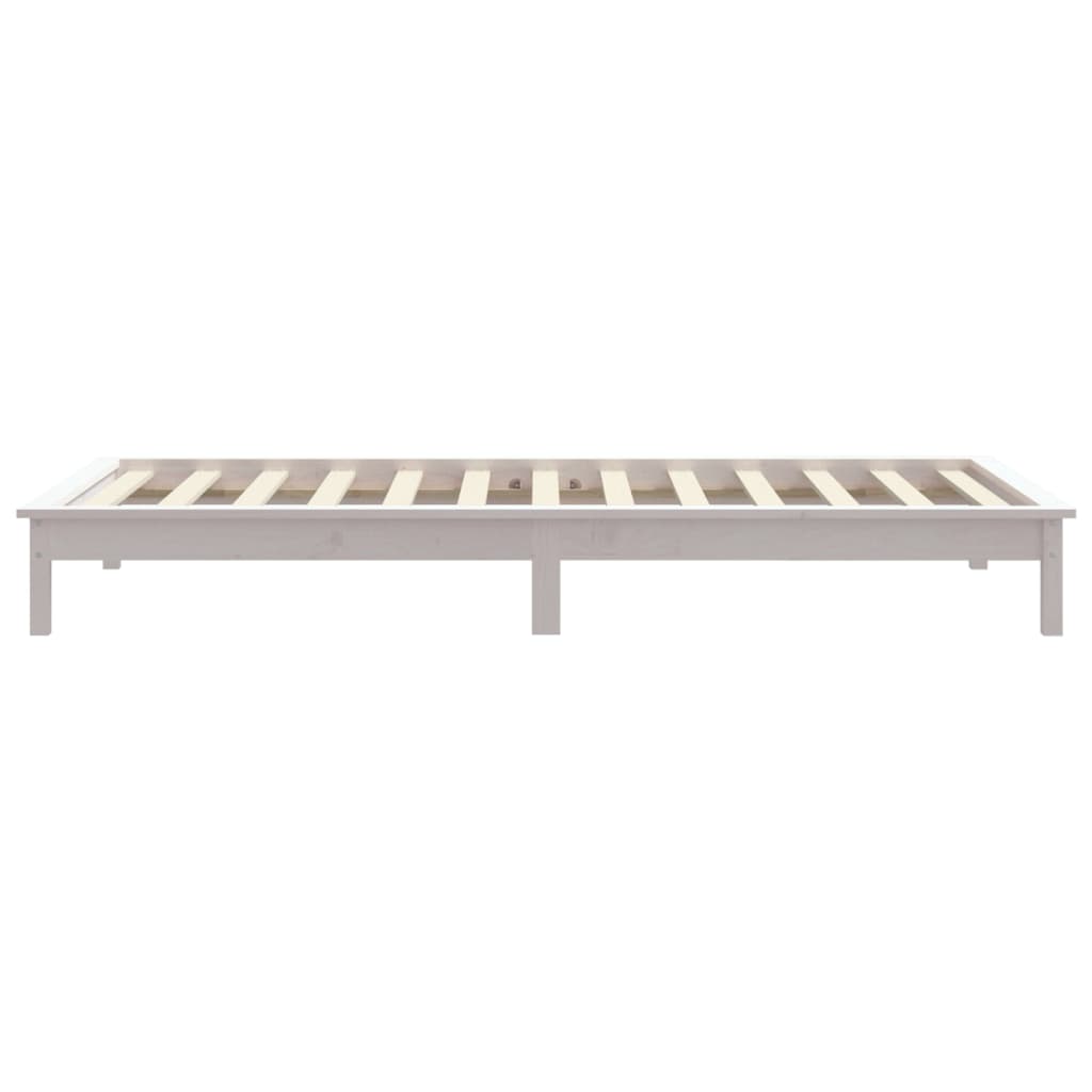 Solid Wood Bed White 90x190 cm Pine