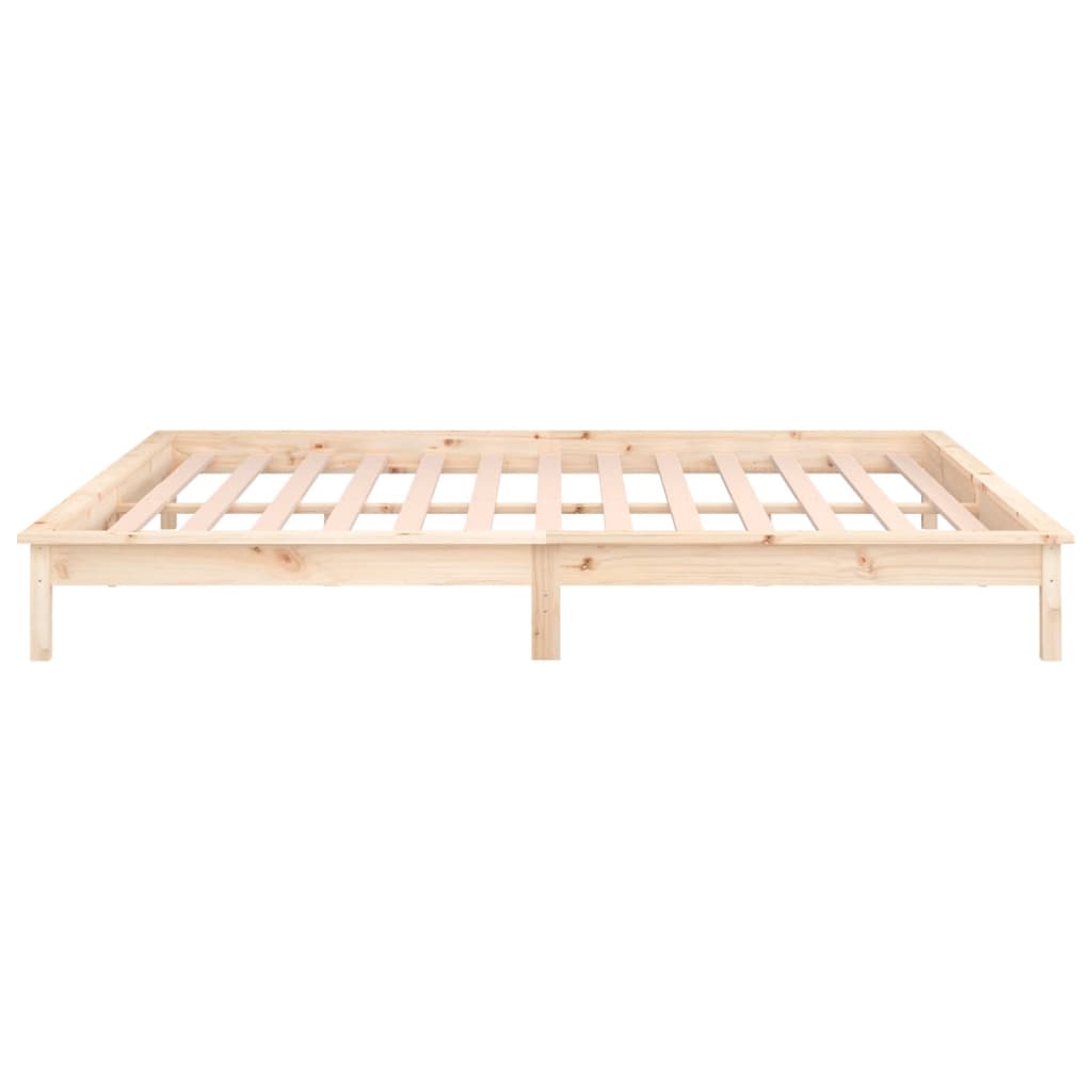 solid wood bed with LEDs 150x200 cm