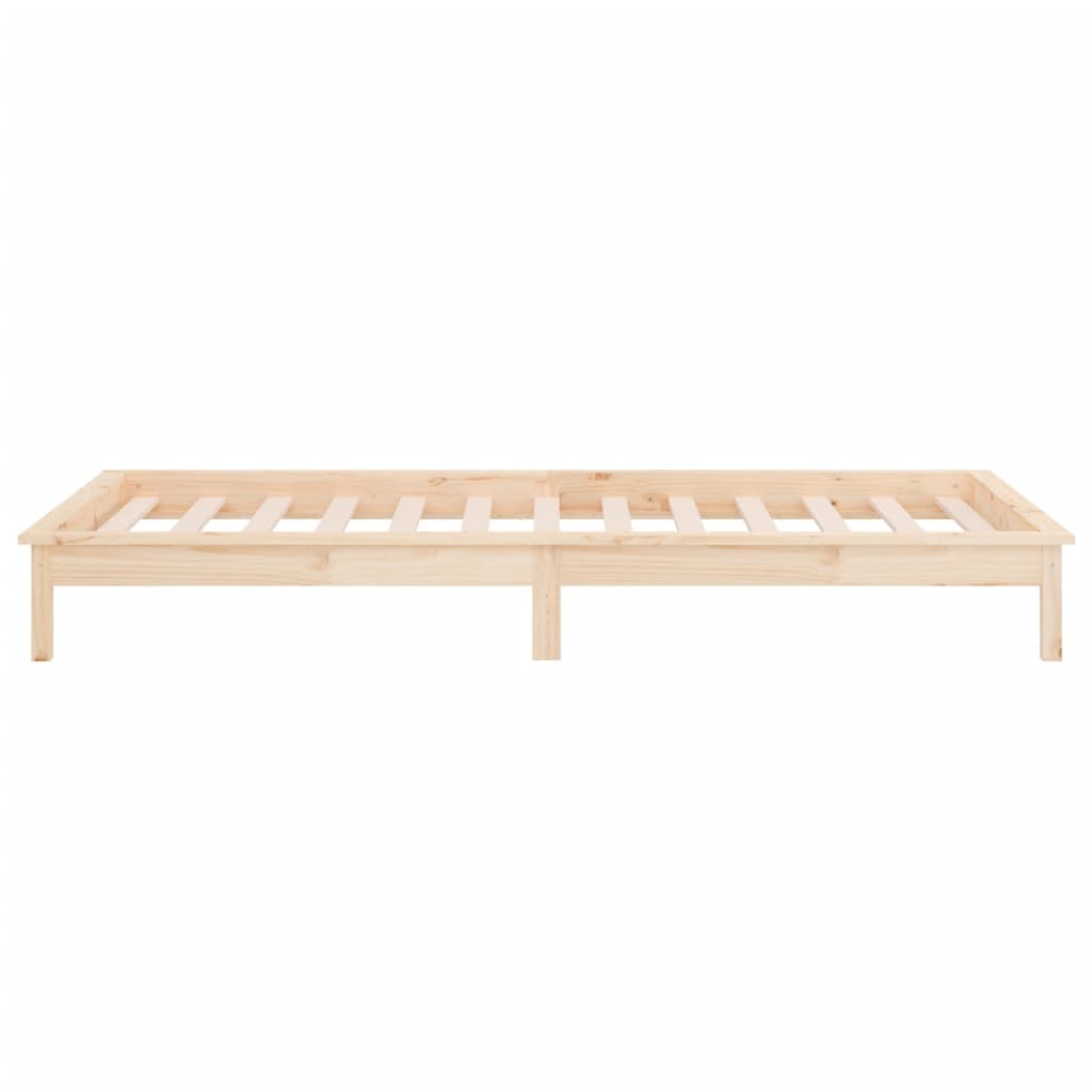 solid wood bed with LEDs 90x190 cm