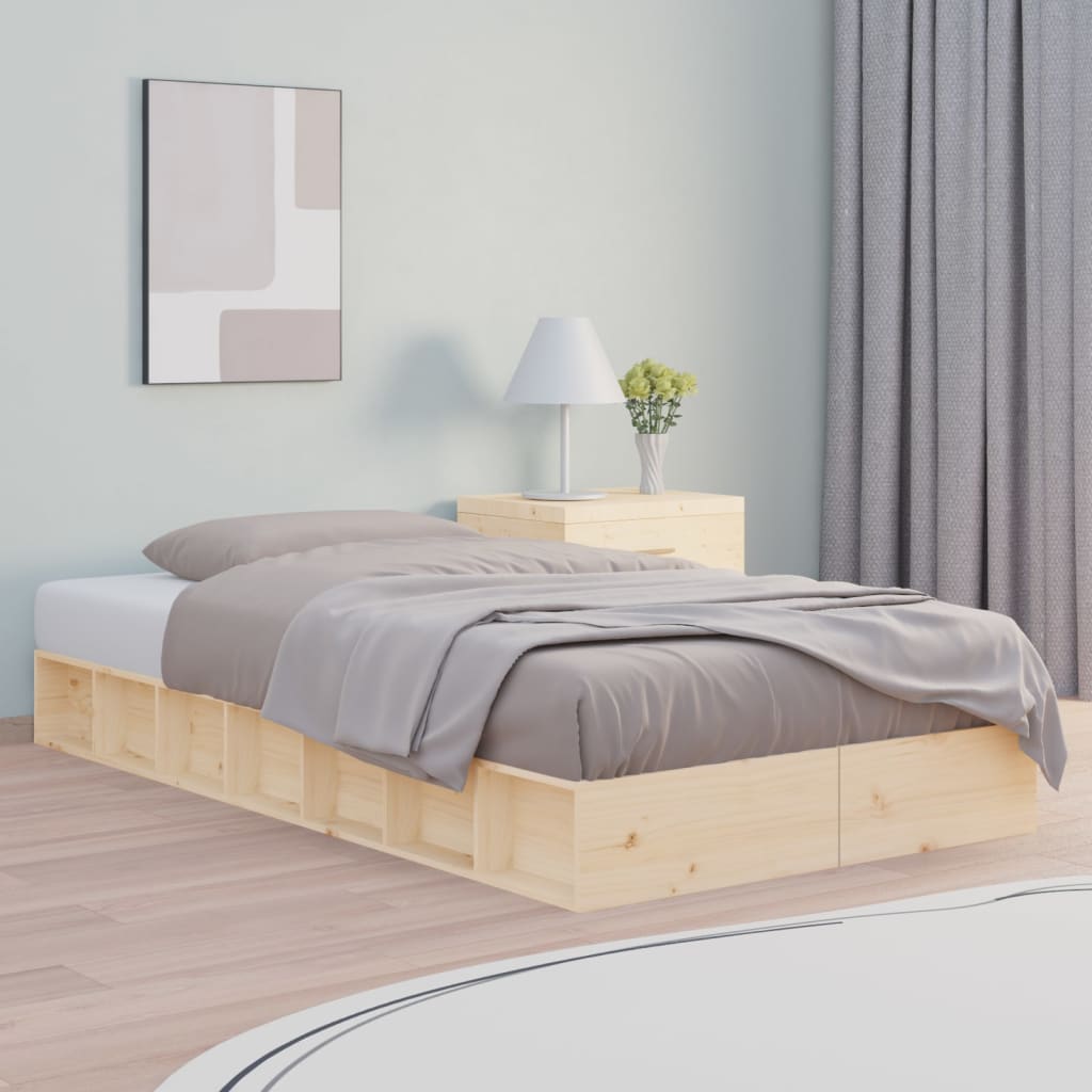 solid wood bed 100x200 cm