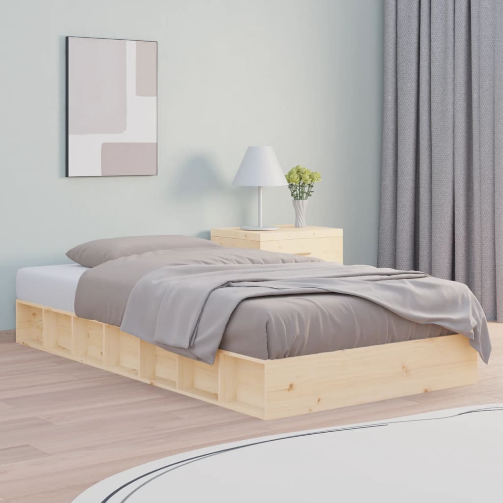 solid wood bed 90x190 cm