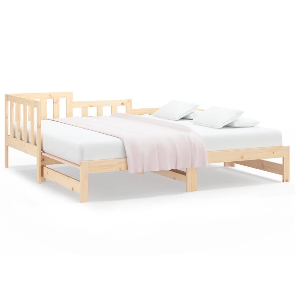 Daybed extendable 2x(80x200) cm solid pine wood