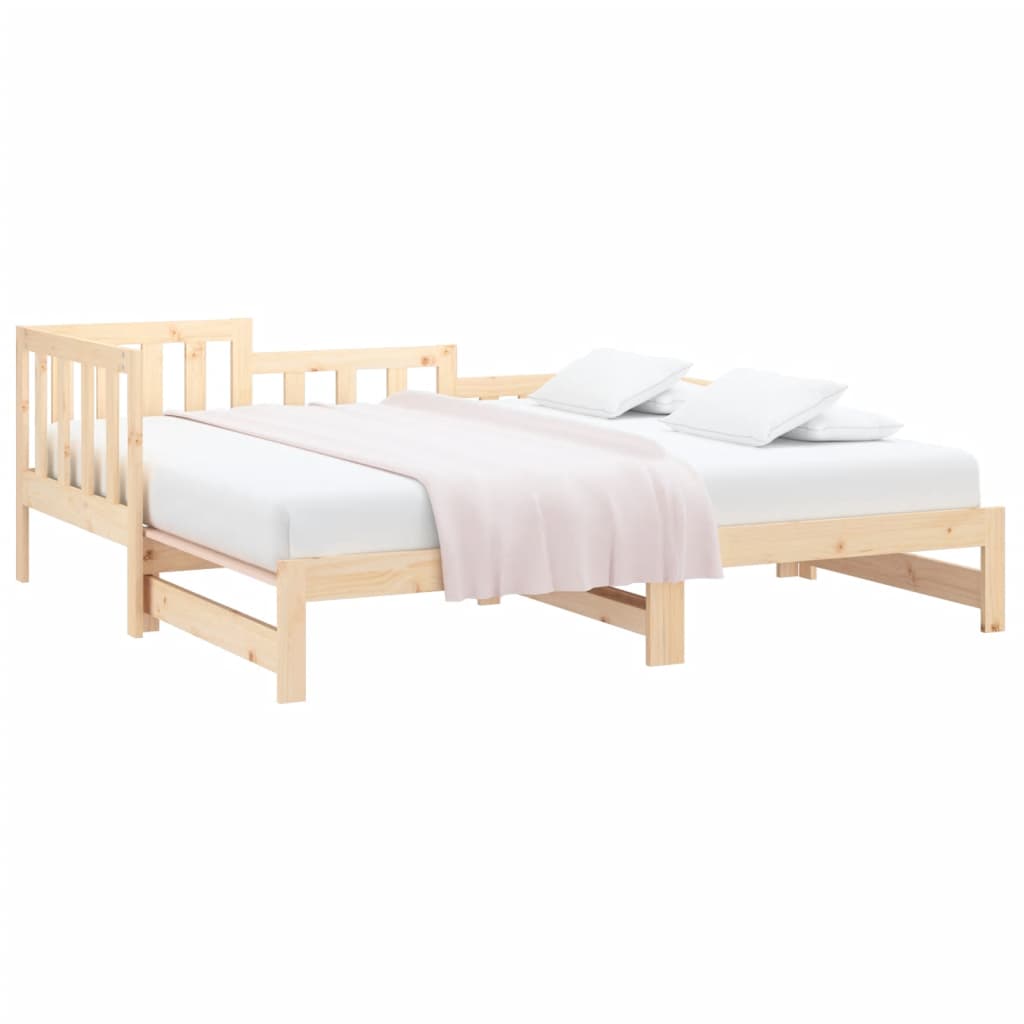 Daybed extendable 2x(80x200) cm solid pine wood