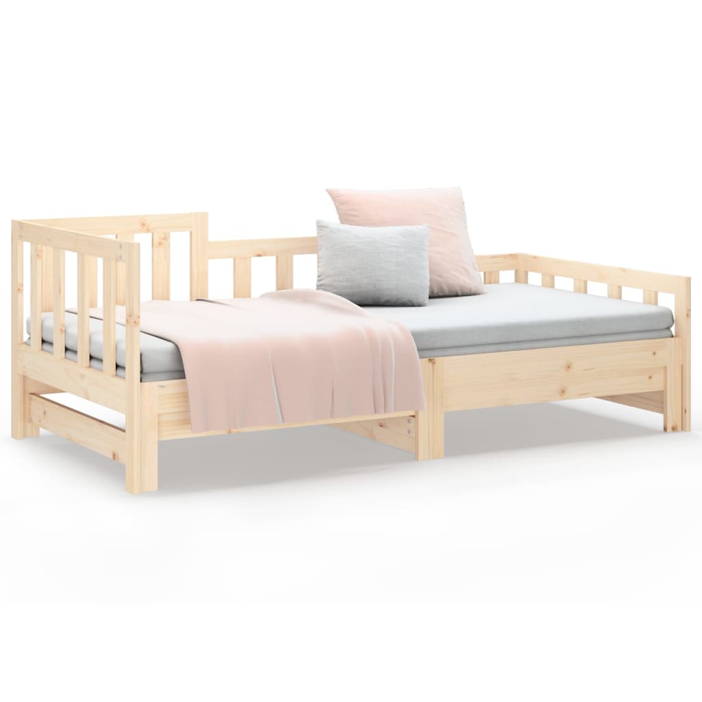 Daybed extendable 2x(80x200) cm solid pine wood