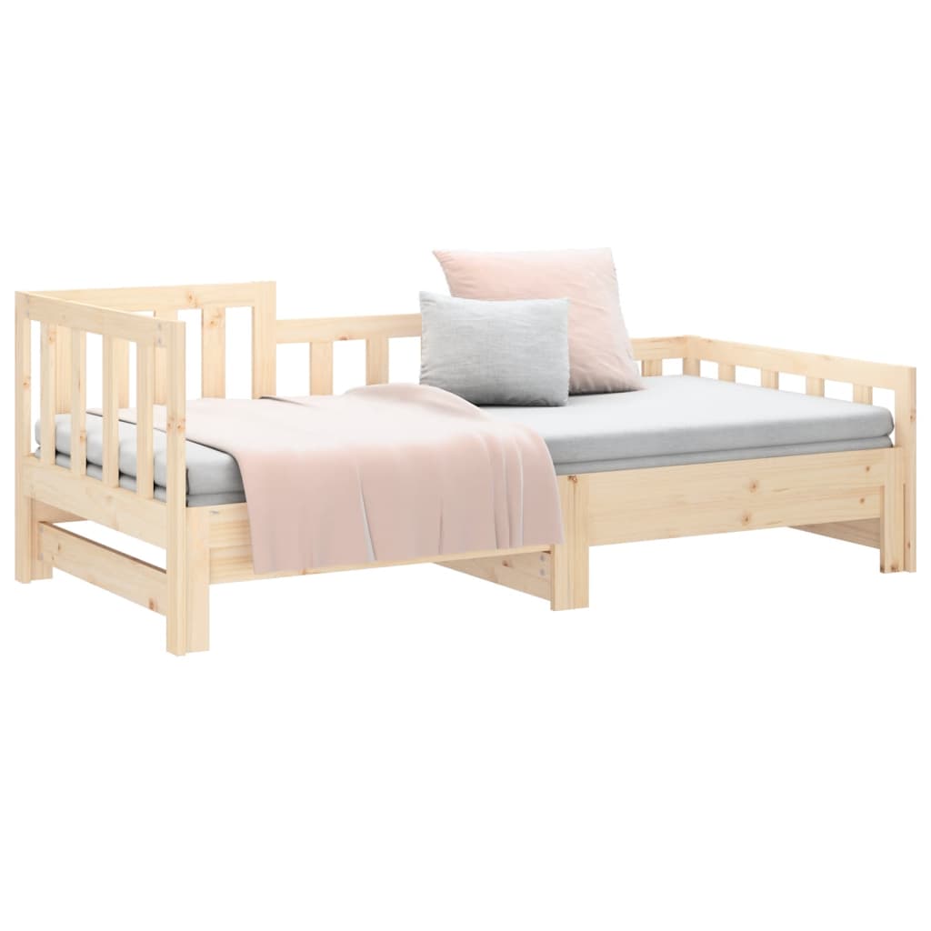 Daybed extendable 2x(80x200) cm solid pine wood