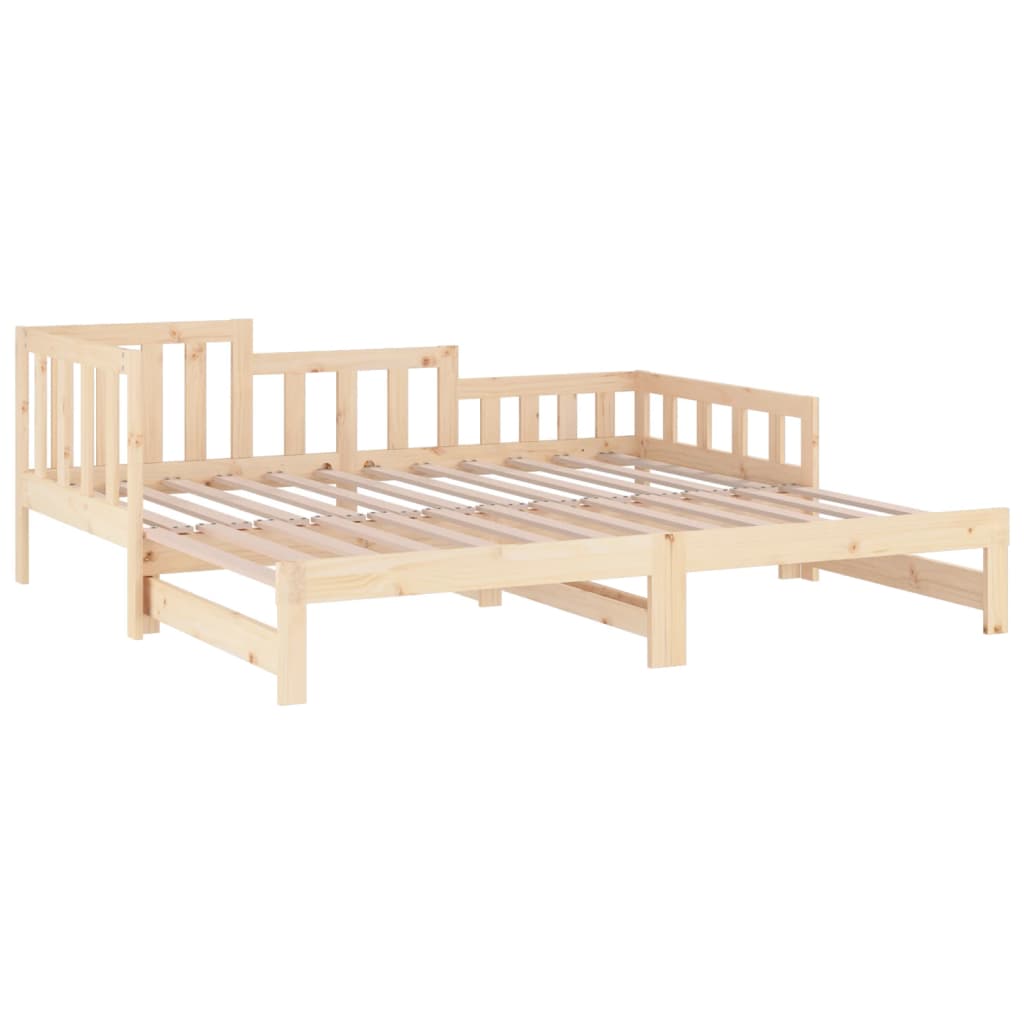 Daybed extendable 2x(80x200) cm solid pine wood