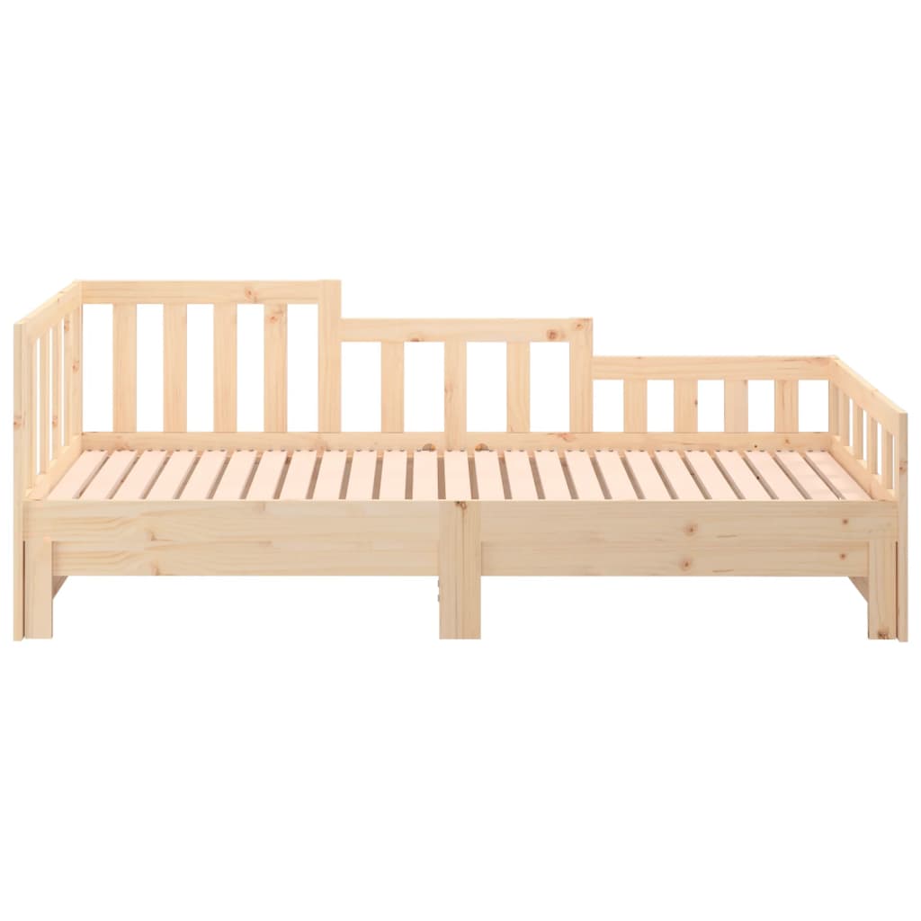 Daybed extendable 2x(80x200) cm solid pine wood