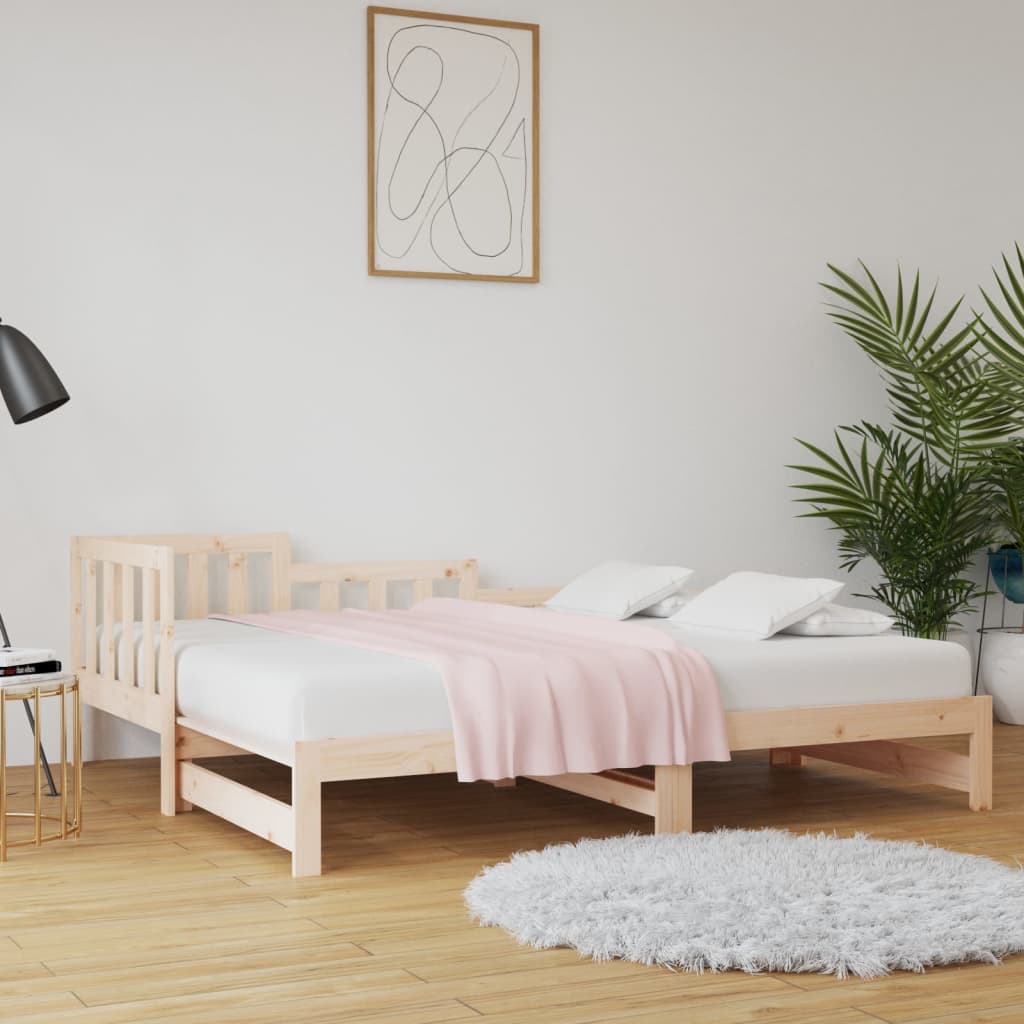 Daybed extendable 2x(80x200) cm solid pine wood