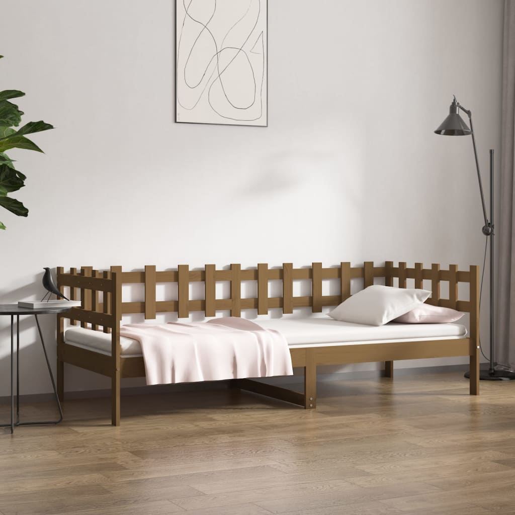 Daybed Honey Brown 80x200 cm Solid Pine Wood