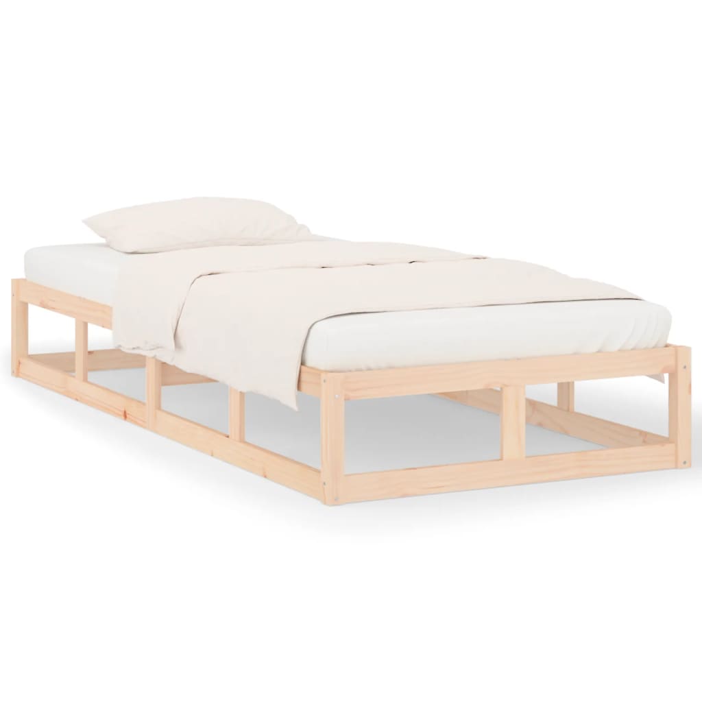 solid wood bed 75x190 cm