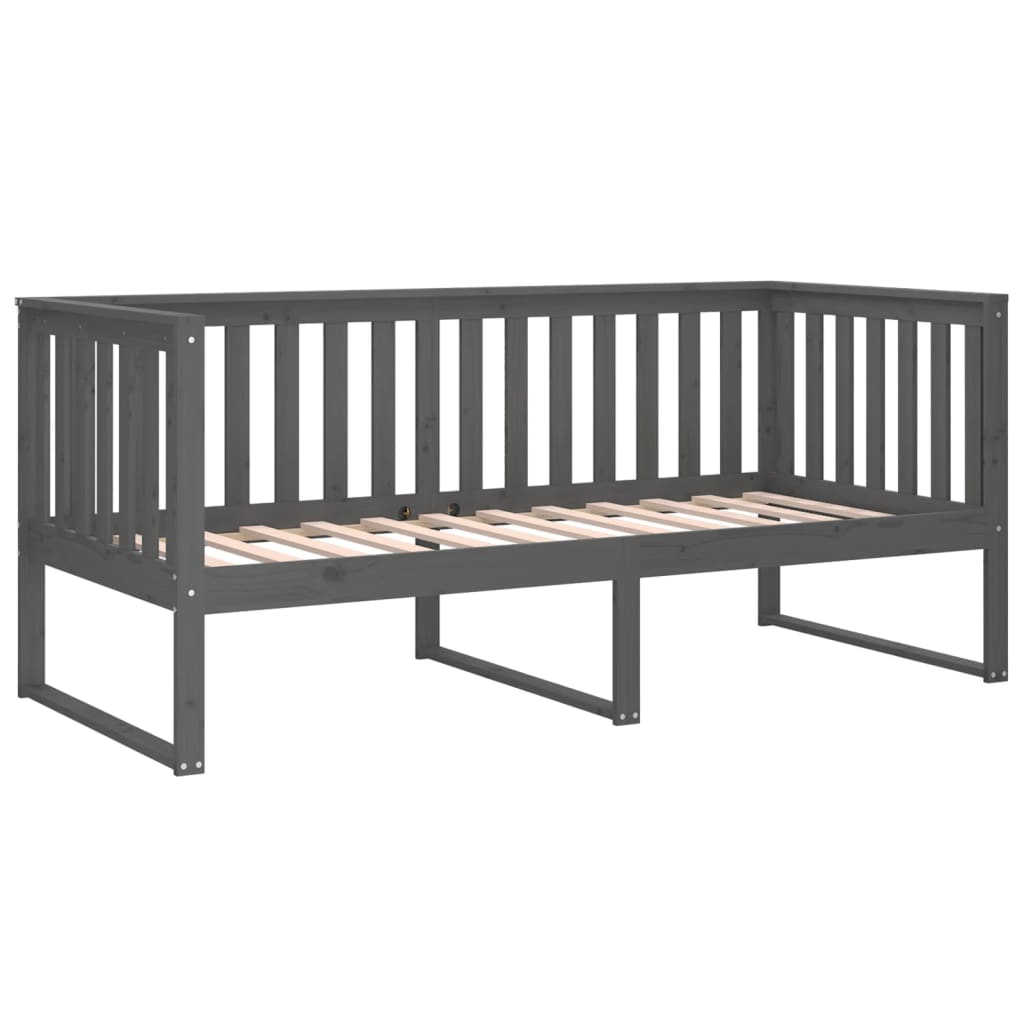 Daybed Grey 90x190 cm Solid Pine Wood