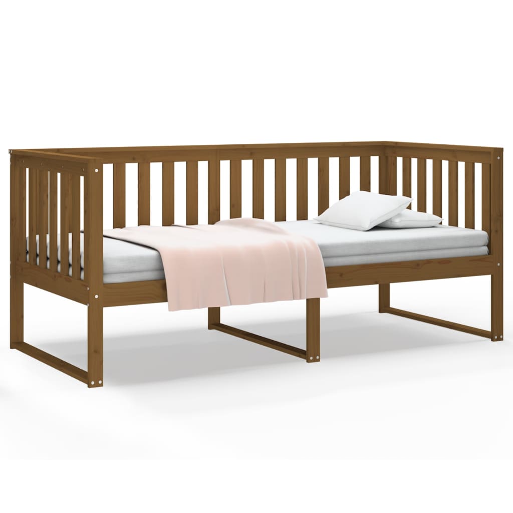 Daybed Honey Brown 100x200 cm Solid Pine Wood