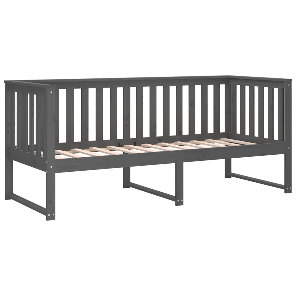 Daybed Grey 75x190 cm Solid Pine Wood