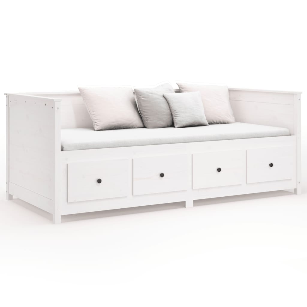 Daybed without mattress white 80x200 cm solid pine wood