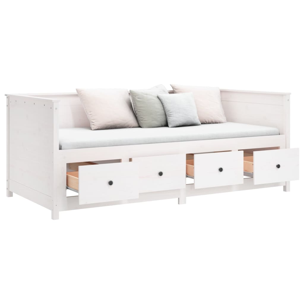 Daybed without mattress white 80x200 cm solid pine wood