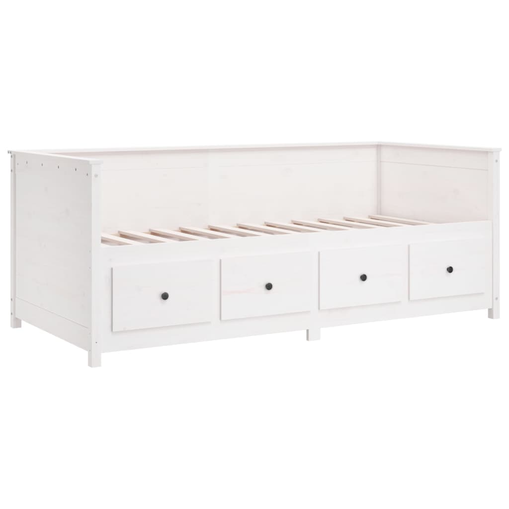 Daybed without mattress white 80x200 cm solid pine wood