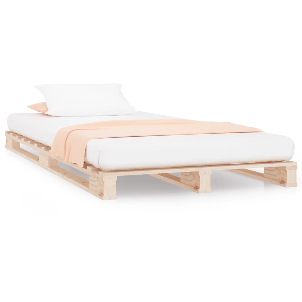 pallet bed 100x200 cm solid pine wood