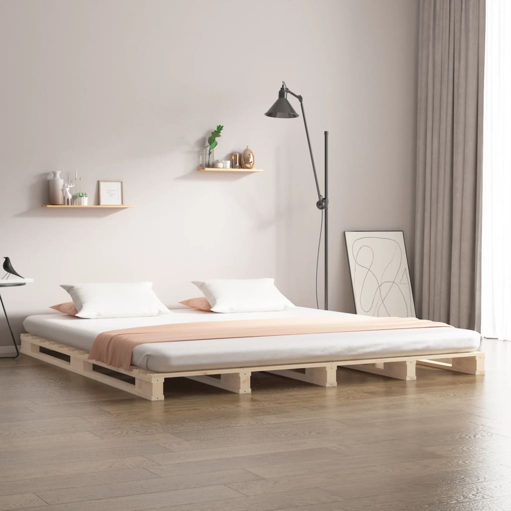 pallet bed 120x200 cm solid pine wood