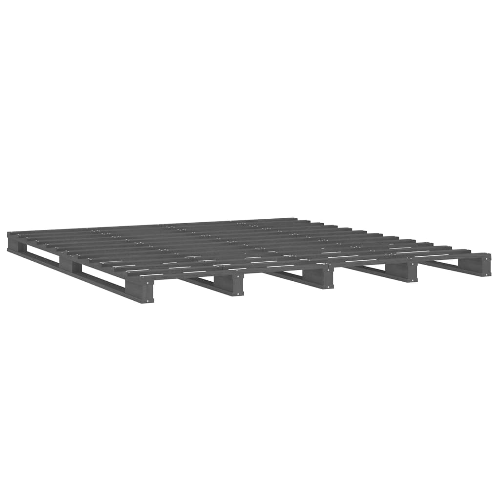 Pallet Bed Grey 120x200 cm Solid Pine Wood