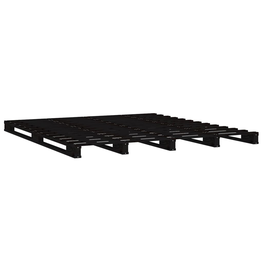 Pallet Bed Black 120x200 cm Solid Pine