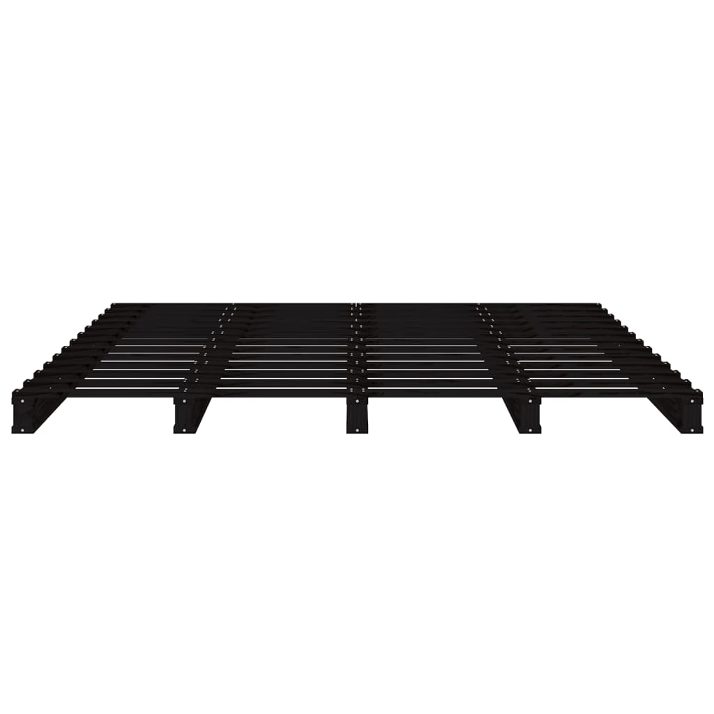 Pallet Bed Black 120x200 cm Solid Pine