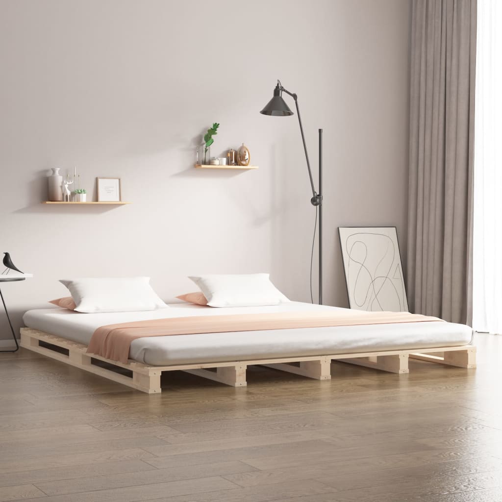 pallet bed 150x200 cm solid pine wood