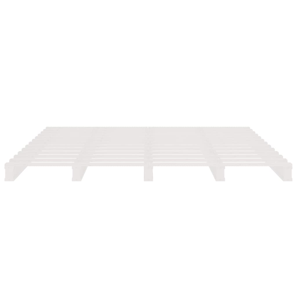 Pallet Bed White 150x200 cm Solid Wood