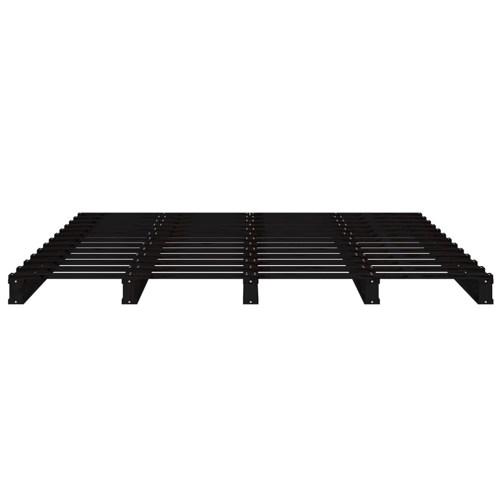 Pallet Bed Black 120x190 cm Solid Pine