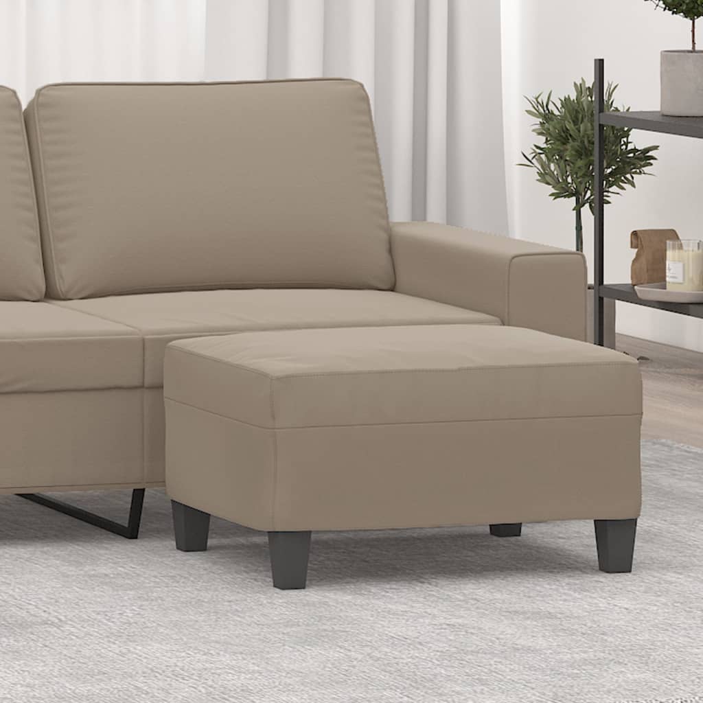 Fußhocker Taupe 70x55x41 cm Mikrofasergewebe