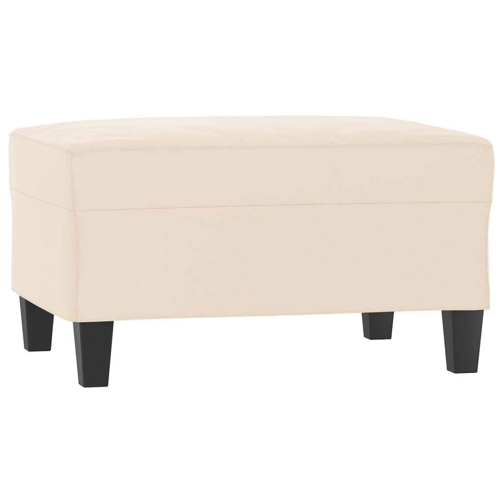 Fußhocker Beige 70x55x41 cm Mikrofasergewebe