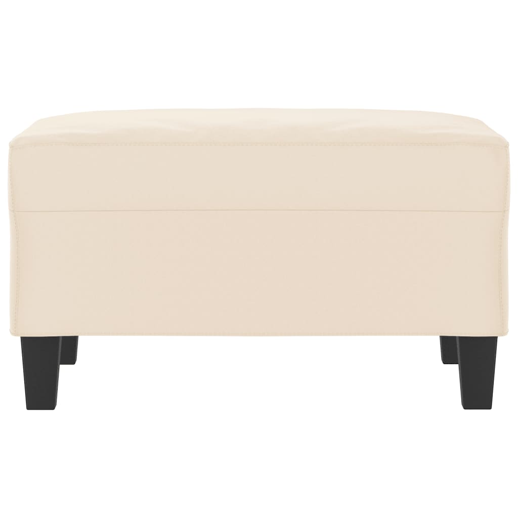 Fußhocker Beige 70x55x41 cm Mikrofasergewebe