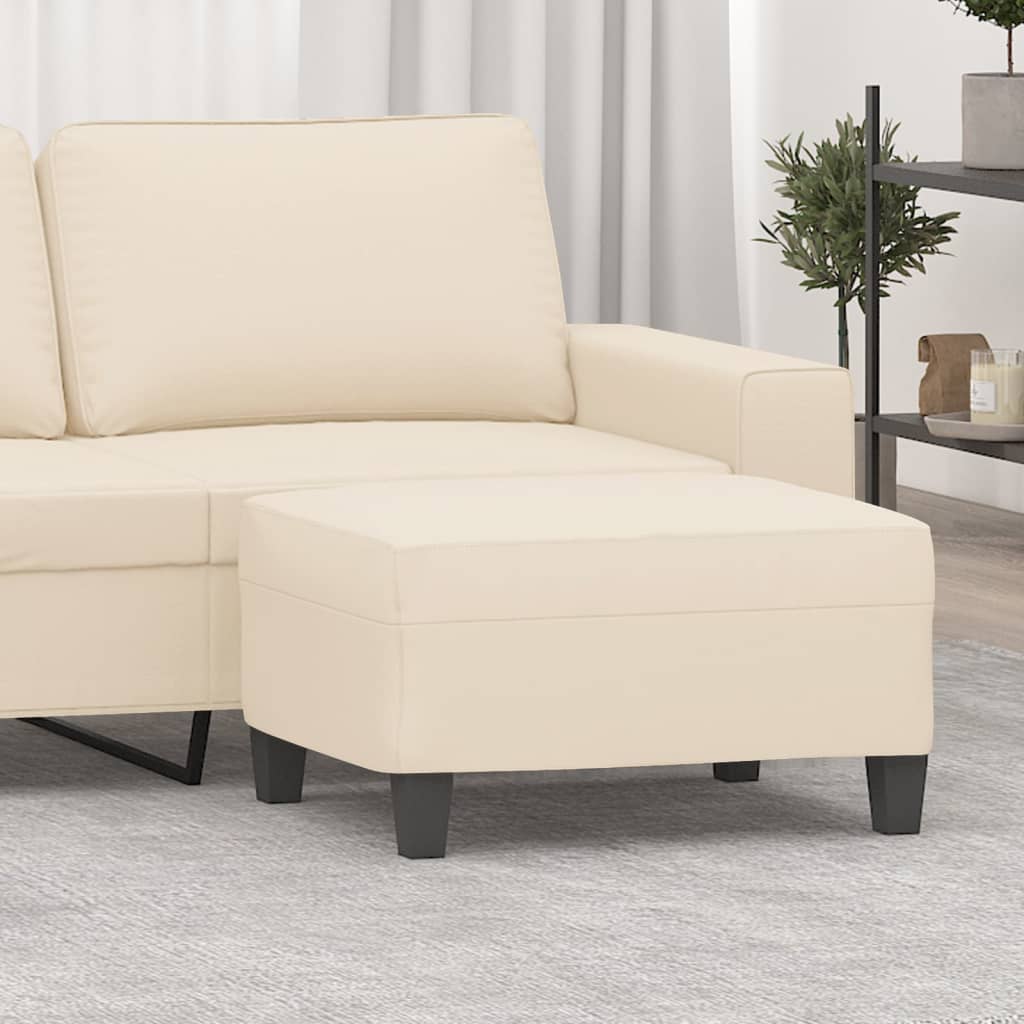 Fußhocker Beige 70x55x41 cm Mikrofasergewebe