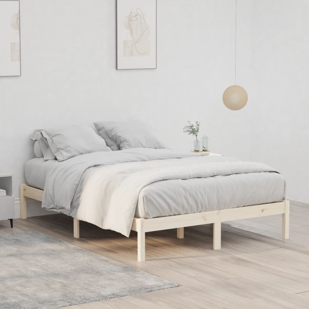 Solid wood bed without mattress 137x190 cm pine