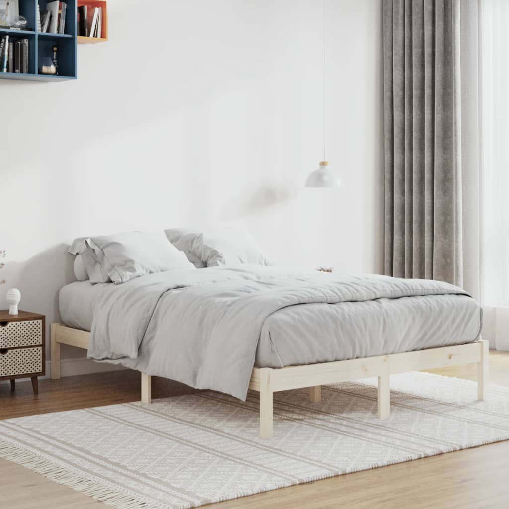 Solid wood bed without mattress 137x190 cm pine