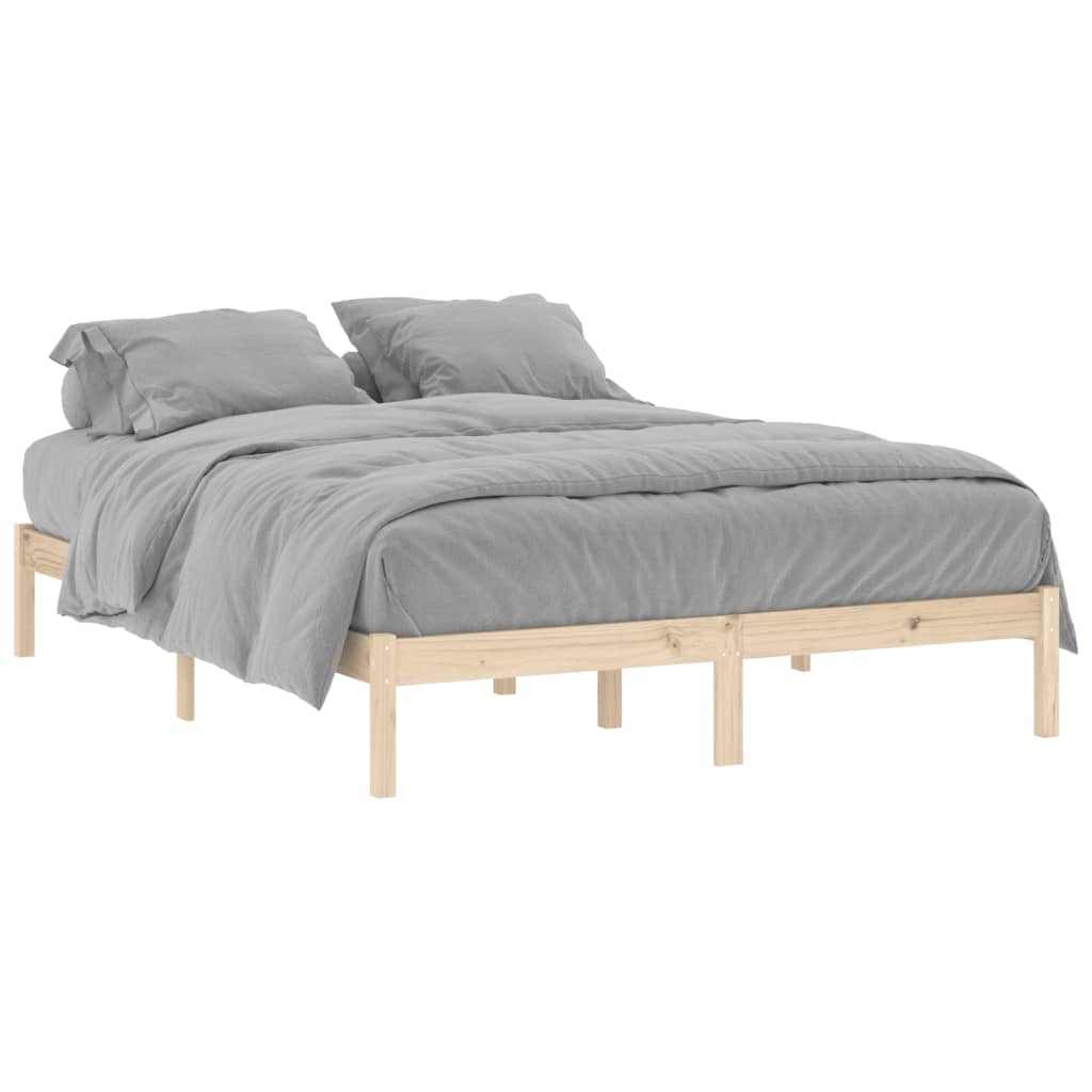 Solid wood bed without mattress 152x203 cm pine