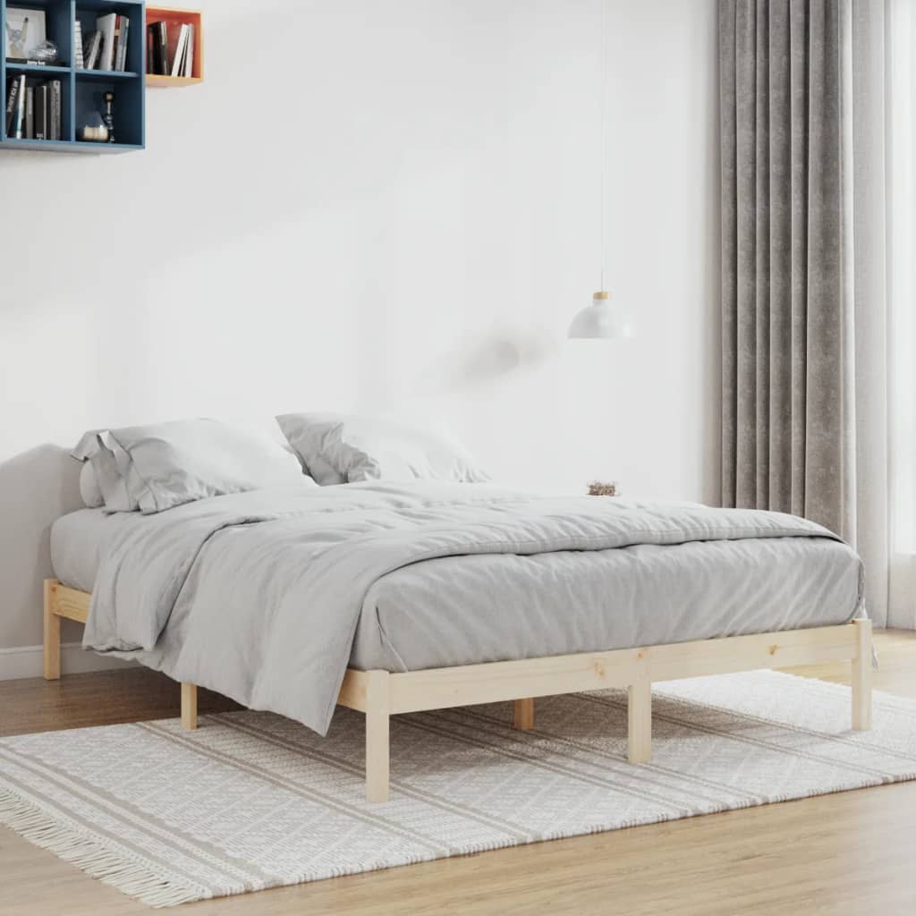 Solid wood bed without mattress 152x203 cm pine