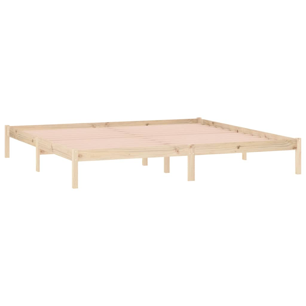 Solid wood bed without mattress 193x203 cm pine