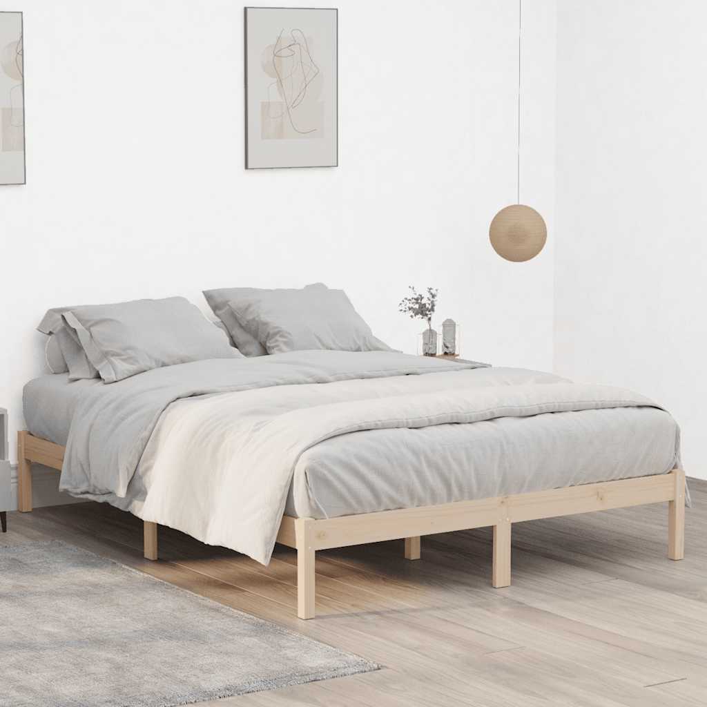 Solid wood bed without mattress 193x203 cm pine