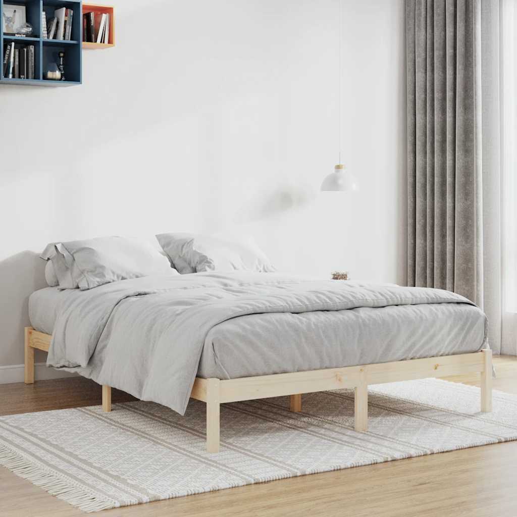 Solid wood bed without mattress 193x203 cm pine