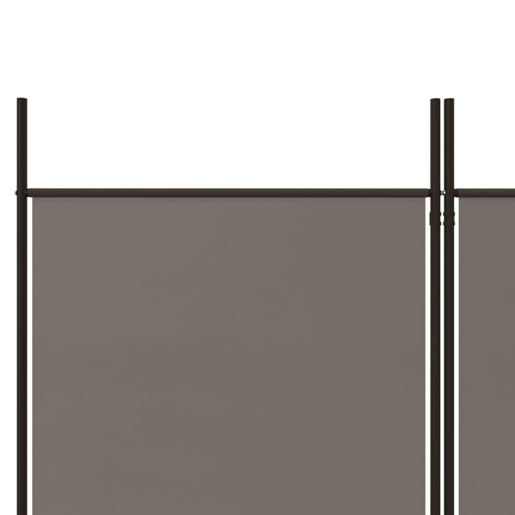 3-tlg. Paravent Anthrazit 150x200 cm Stoff