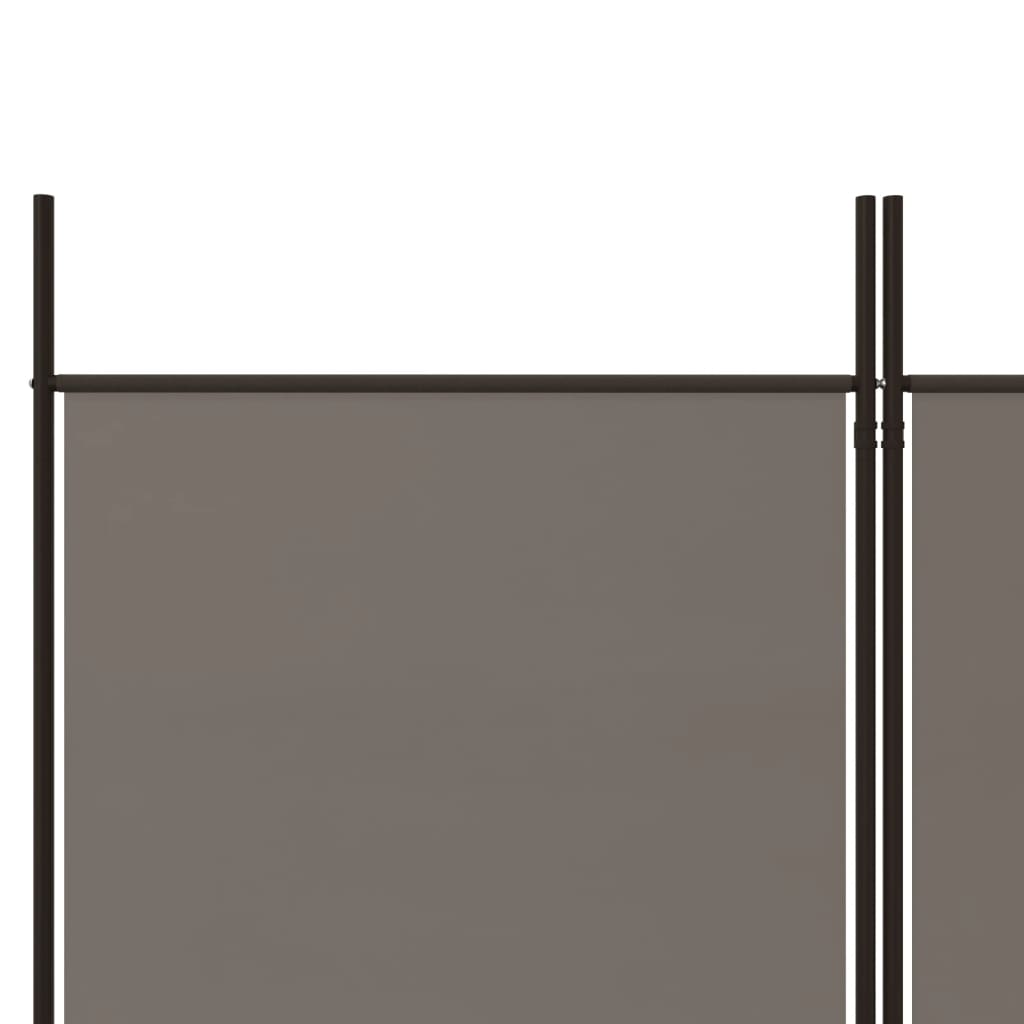 3-tlg. Paravent Anthrazit 150x180 cm Stoff