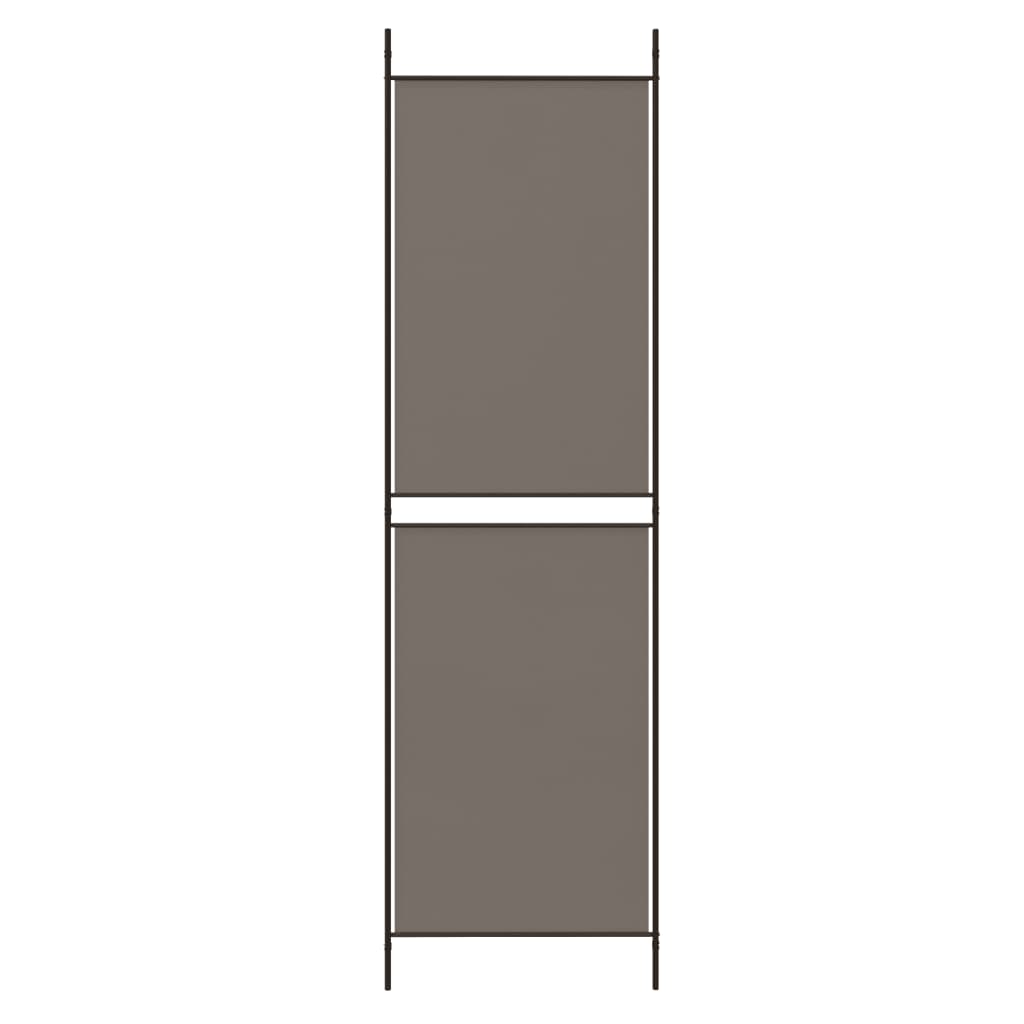 4-tlg. Paravent Anthrazit 200x200 cm Stoff