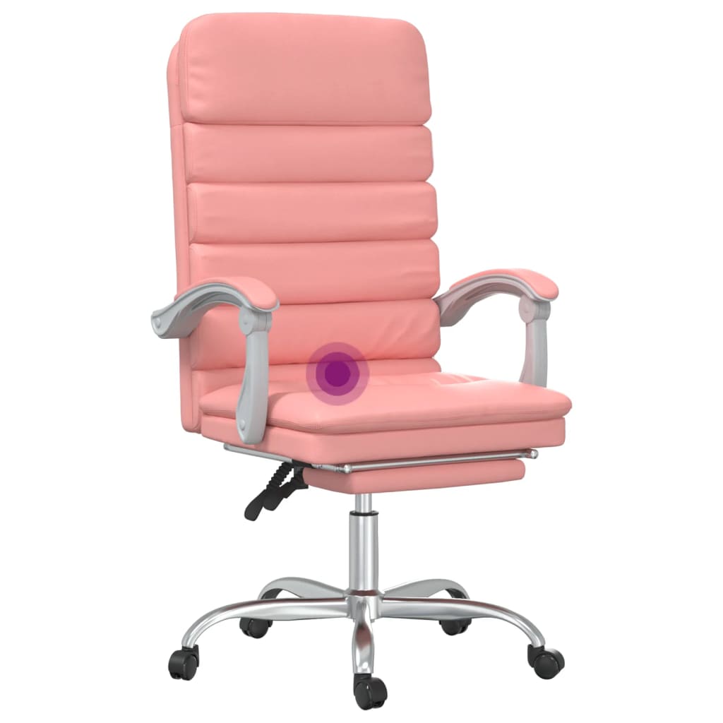 Bürostuhl mit Massagefunktion Rosa Kunstleder